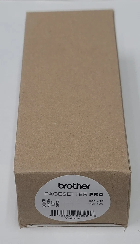 Brother Pacesetter Pro Yellow Sewing-Embroidery  Thread (New) 4 Spools In Box - Image 4 of 4