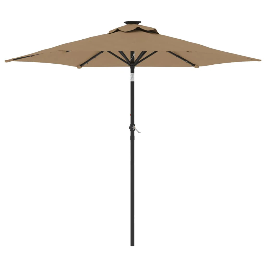 Parasol de jardin lumineux 225x225 pour vos repas nocturnes d'été