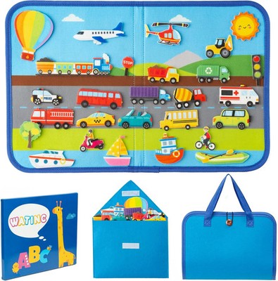 WATINC Travel Felt Board Story Set - 25PCS Portable Felt Board Educational Birth