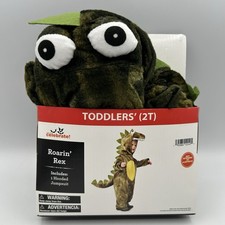 Roarin Rex Halloween Costume Toddlers Size 2T, Hooded Jumpsuit, New