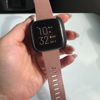 Fitbit Versa 2 (Rose Gold ) - with Extra Wristbands Included
