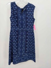 Pre-Owned Talbots Navy Size 4P Knee Length Short Sleeve Dress