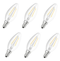6X Osram Star Classic B15 Led Kerze E14 1,2W = 15W Warmweiß Eek:F (Spektrum A-G)