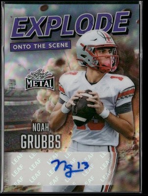2026 Leaf Metal Noah Grubbs Explode Onto The Scene Autographs Purple 1/7