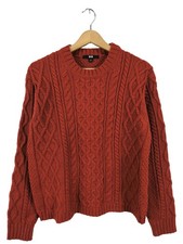 UNIQLO Pull tricoté Dames Pull T EU 36 rouge style décontracté