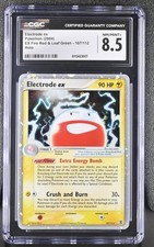 CGC 8.5 ELECTRODE EX 107 FIRE RED & LEAF GREEN HOLO POKEMON NM/ MINT