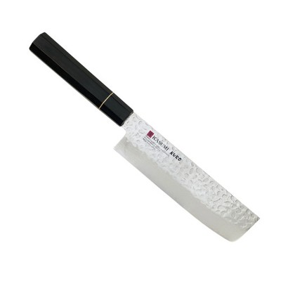 KASUMI Kuro Nakiri Knife 6.5    Hammered Damascus Japanese Vegetable Knife