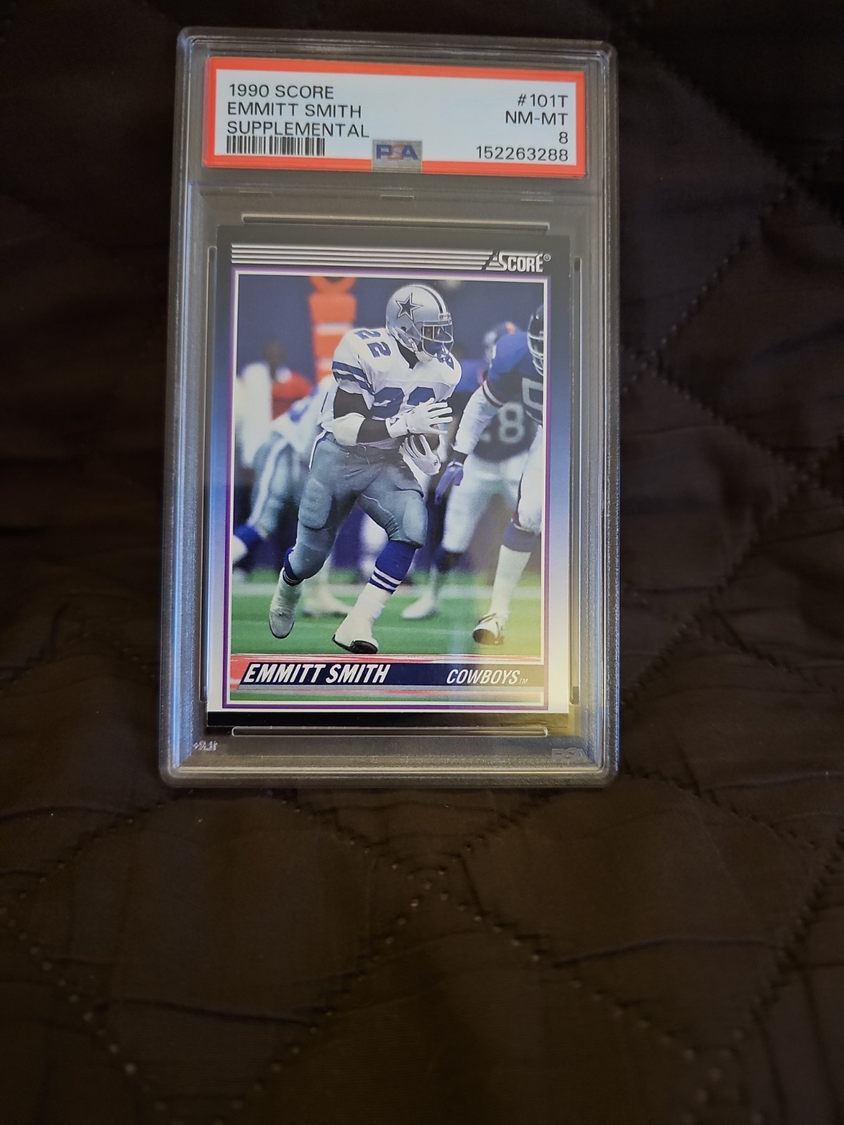 1990 Score - Rookie & Traded (Supplemental) Emmitt Smith #101T (RC) PSA 8