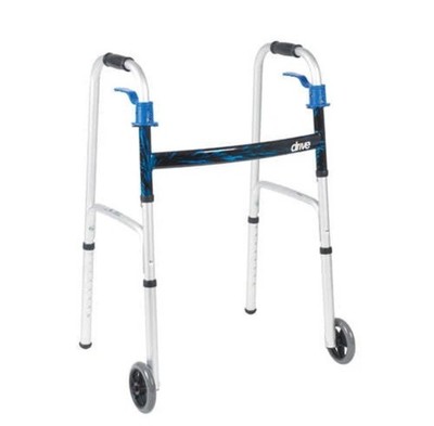 Drive Medical 10226-1 Trigger Release Folding Walker 5'' + Arm Rest Attachment