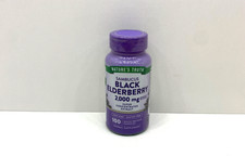 NEW Nature's Truth Sambucus Black Elderberry 2000 MG Quick Release Capsules 2028