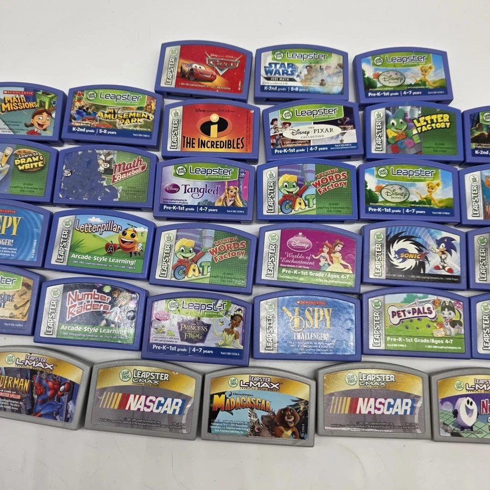 Leapster L-Max Lot 32 Games Disney, Pixar, Star Wars, Letter Factory, Math,... - Image 3 of 4