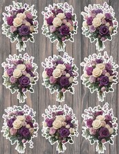 Purple Flower Bouquet Die Cut Vinyl Stickers Set Scrapbooking Laptop Waterbottle Purple Flower Bouquet Die Cut Vinyl Stickers Set Scrapbooking Laptop Waterbottle