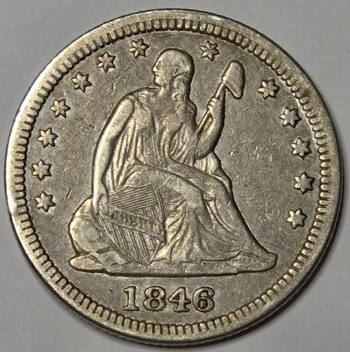 1846-P Seated Liberty Quarter — photo from another recent sale