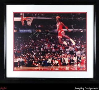 Michael Jordan Signed 1988 Slam Dunk Contest 16x20 Photo AUTO Upper Deck UDA COA