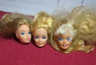 Lot Of 3 Vintage Barbie Heads 80s My First Barbie, Peaches N' Cream, 1982 PJ