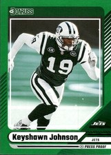 2024 Donruss Keyshawn Johnson #151 Press Proof Green New York Jets 22L