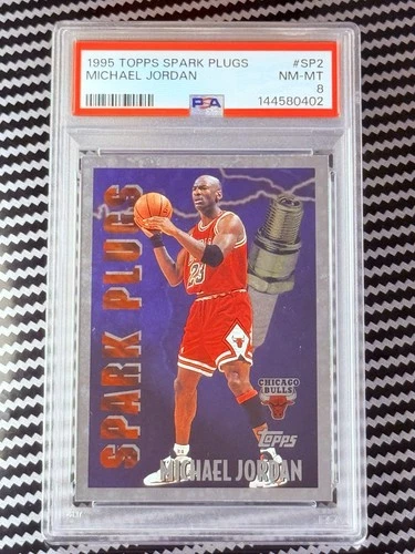 1995-96 Topps Michael Jordan “Spark Plugs” Insert Card #SP2🔥PSA 8🔥