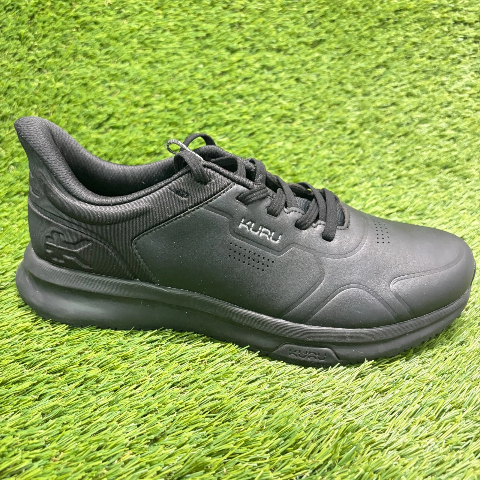 Kuru Shift Mens Size 9 Triple Black Athletic Walking Anti-Slip Shoes Sneakers