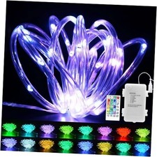 53Ft Rope Lights Outdoor Battery Operated, 160 LED Rope String Battery RGB
