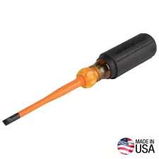 1/4 In. Cabinet, 4 In. Shank Slim-Tip Insulated Screwdriver