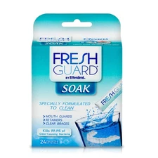 Fresh Guard Soak by Efferdent for Retainers & Clear Braces, Original Version,...