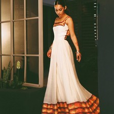 Sleeveless Habesha Dress with Subtle Traditional Embroidery