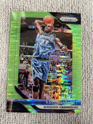 2018-19 Panini Prizm Kevin Garnett Green Pulsar 14/25 #235 Timberwolves