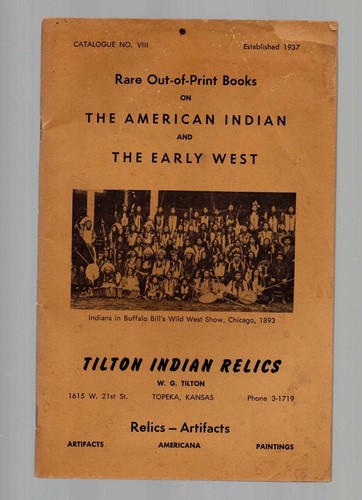 Vintage 1956 Tilton Indian Relics Native American Rare Books Catalog Vtg
