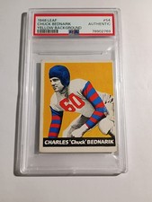 1948 Leaf Football #54 Chuck Bednarik RC, PSA AUTHENTIC! 🤢🦅🦅🦅👀 RARE, WOW 💚