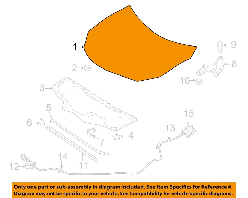 Used Hood fits: 2014 Nissan Sentra Grade A Foto 3 de 4