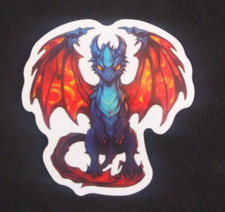Colorful Mystical Guardian Dragon Sticker 2" Q 