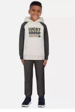 Lucky Brand Boys' Kids' 2-piece Fleece Set CHARCOAL 3T NWT