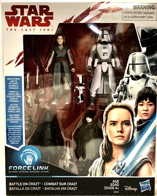 Hasbro Star Wars Force Link Battle On Crait – Set 4 Figure Da 9,5 Cm Con Accessori