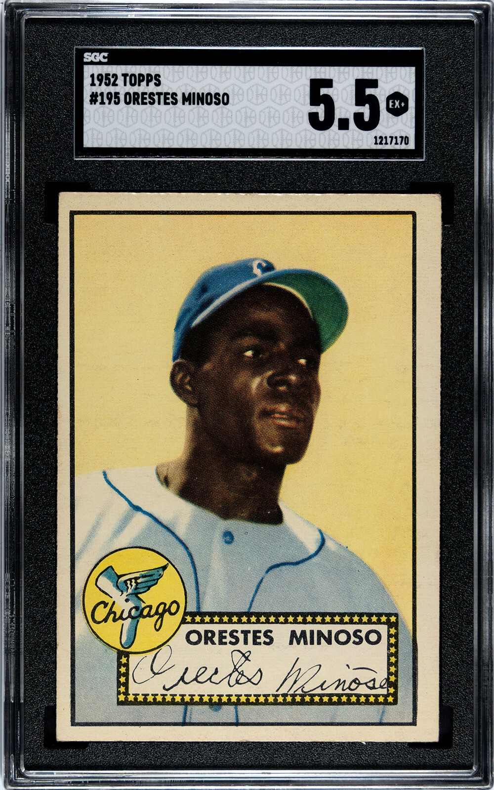 1952 Topps #94 Orestes Minnie Minoso SGC 5.5 RC Baseball Card Sharp