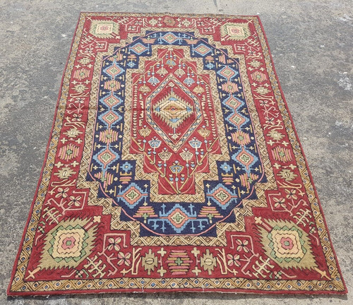 Vintage Hand Woven Traditional Kashmiri Turkish Style Kilim Rug Carpet 176x118cm