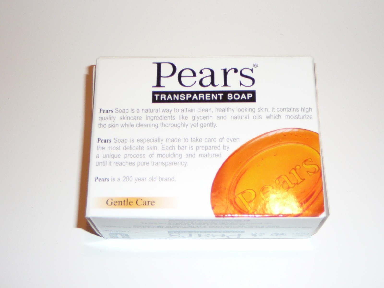 Pears Glycerin Bar Soap * 2 BARS * 3.5 oz Each Gentle Care Transparent