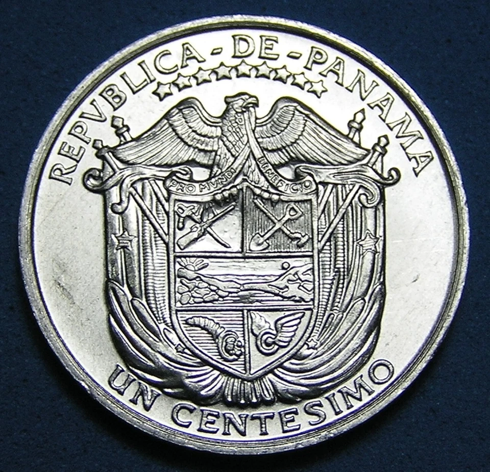 Lot of 5 Coins Panama Canal 1 Centesimo Coin FAO 2000, Lustrous BU, Combined S/H - Image 2 of 2