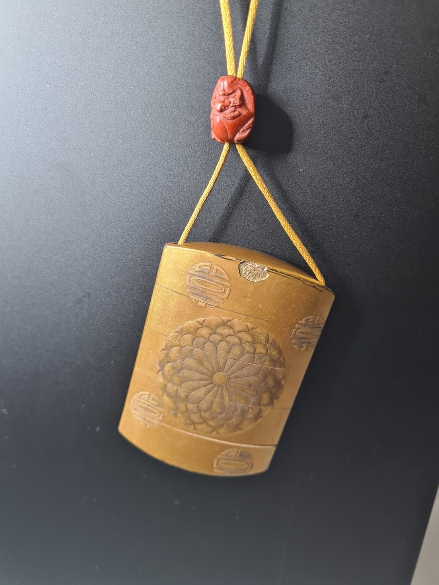 Antique Gold Laqured Japanese Inro Box | eBay