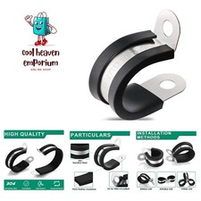 Versatile 100 pcs 5/8 Inch Cable Clamps - Rubber Insulated for Harsh Conditions