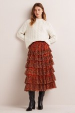 New BODEN Ruffle Tulle Midi Skirt size 2