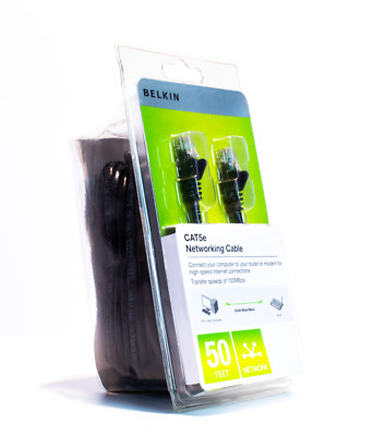BELKIN CAT 5e Networking Cable (Black) - 50 ft - NEW!!