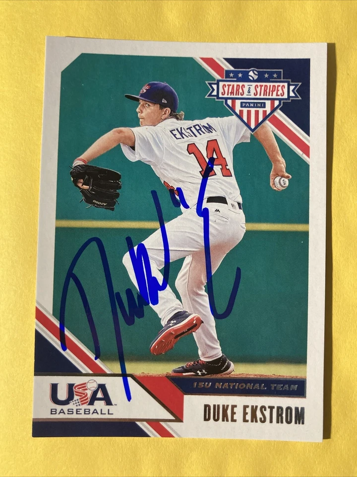 Duke Ekstrom 2020 USA Stars & Stripes #61 Vanderbilt AUTO Baseball Signed - Image 2 of 3