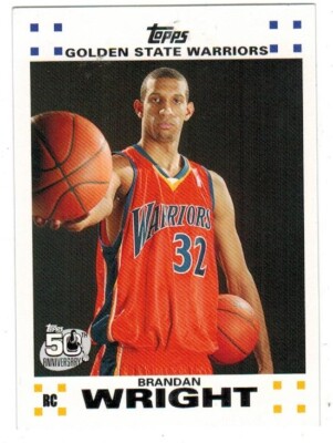 Brandan Wright LOT 2007-08 TOPPS ROOKIE White Border #8 of 14 50TH ANNIVERSARY