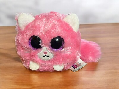 Whiskas Pink Cat Plush Amazing Squishee Plushies Grin Studios 3.5'' SOFT Fidget