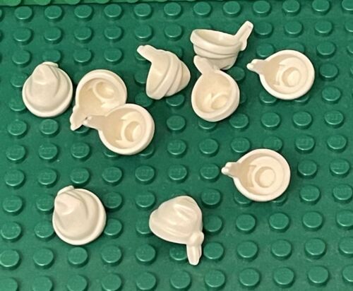 Mini figurines LEGO 10 en tissu blanc / ville / pirate bandana (pas haut rond) - Photo 1/2