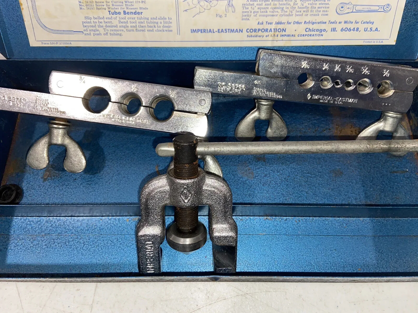 Imperial Eastman Tubing Tube Tool Kit w/Box 121FA Cutter Flaring Bender eBay