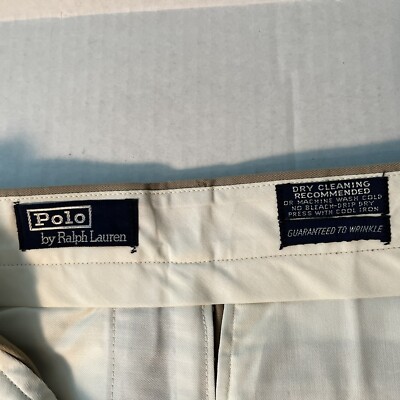 Vintage NEW! Polo Ralph Lauren Khakis Pants 34W Unhemmed Talon