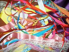Ribbon Lace Trim Mixed Assorted Job Lot bundle Sewing Clearance Craft Sewing