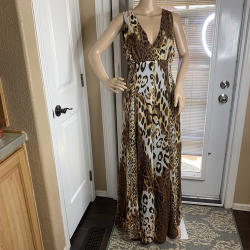 Boston Proper Maxi Dress Leopard 
