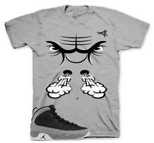 Shirt To Match Jordan 9 Particle Grey - Raging Face Sneaker Tees